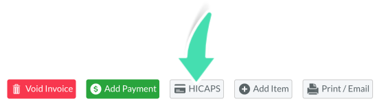 Step 1. Screenshot of HICAPS button 