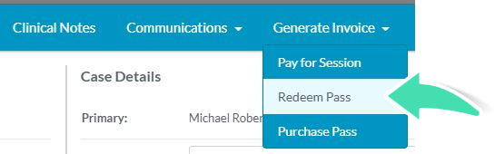 Step 3. Screenshot of Redeem Pass button in Appointment Classic View
