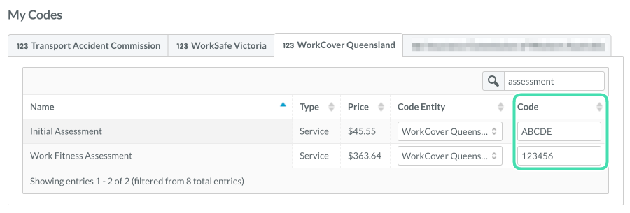 Step 8. Screenshot of WorkCover Queensland claiming options in HCIAPS integration