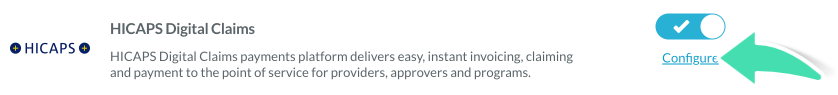 Step 6. Screenshot of HICAPS Digital Claims in list of Integrations