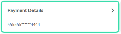 Nookal Payment Details screen for adding card details