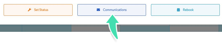 Communications option in appointment fresh view