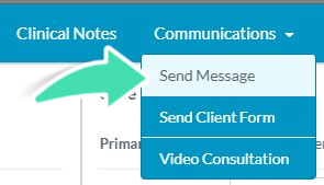 Send Message option in appointment