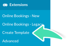 Create Template option under Extensions menu