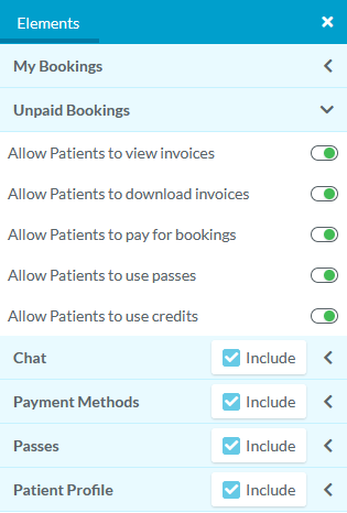 Unpaid Bookings Element
