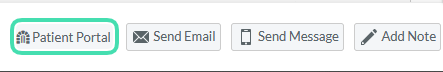 Patient portal option in Clients Messages section