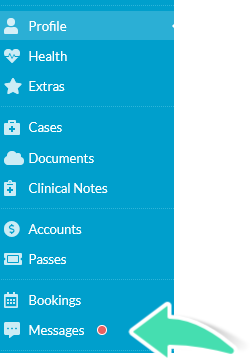 Unread message from patient portal