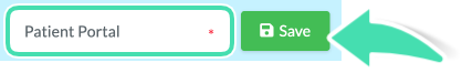Template name and save button