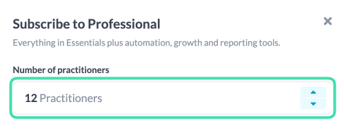 Add number of practitioners within the tier
