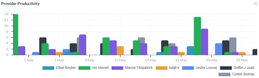 Provider Productivity widget