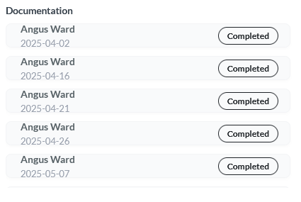 Documentation widget
