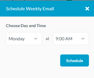 Schedule Weekly Email Window