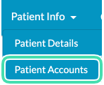 Patient Accounts section displaying invoices and payments in Nookal Classic View