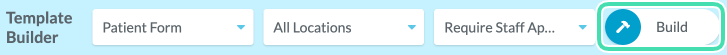 Build and Preview toggle for patient forms