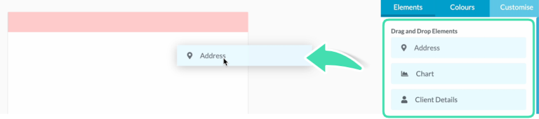 Drag and drop form elements in Patient Form Builder