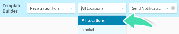 Choosing locations for a registration form
