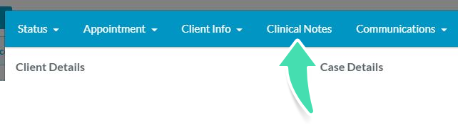 Accessing clinical notes from a calendar booking in Nookal to link to patient record