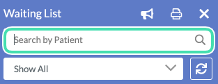 Filtering Waiting List by patient name or practitioner selection