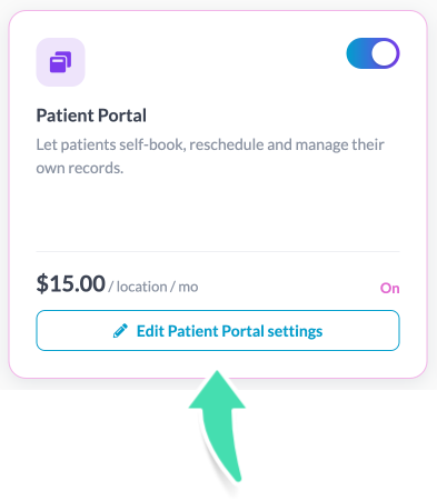 Edit Patient Portal Settings in the Billing section