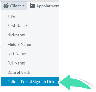 Patient Portal Sign-up Link in bulk messages