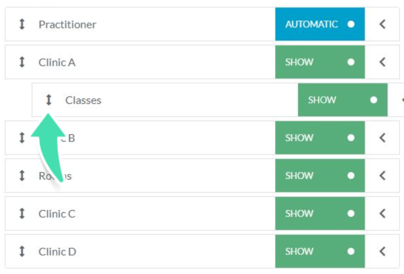 Drag-and-drop Calendar tabs to reorder view