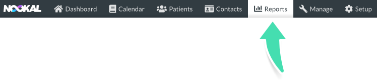 Reports menu to locate list of available reports