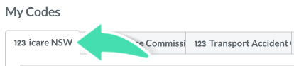 iCare NSW tab in HICAPS claiming setup