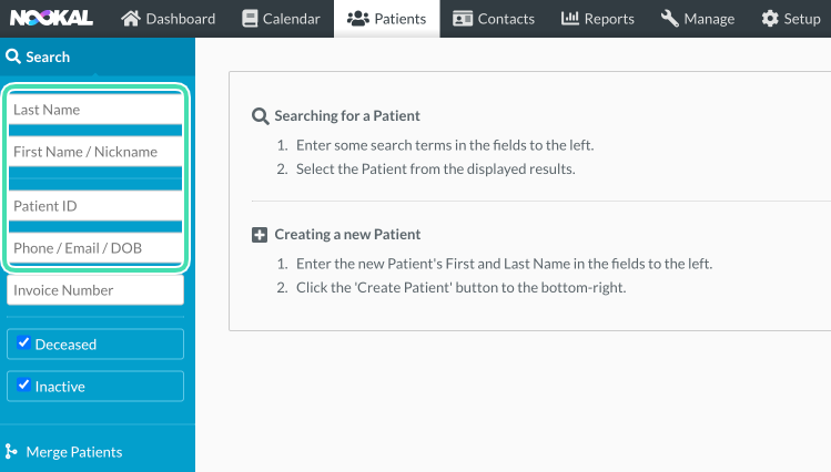 Search for Patients