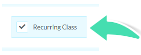 Recurring Class option