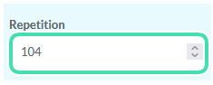 Set a number of repetitions for how class frequency