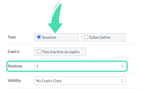 Set number of sessions if required