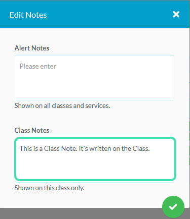 Delete text from Class Notes field