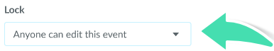 Lock setting to control who can edit the event