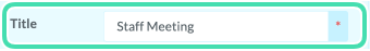 Updating the title of an Event