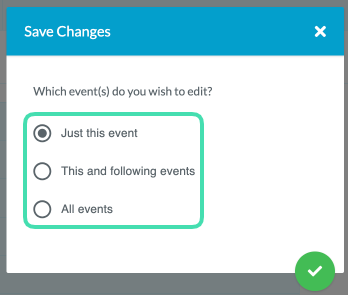 Select which Events should be edited