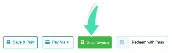 Save invoice button