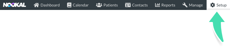 Click the Setup menu