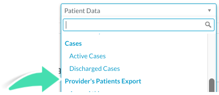 Select Provider's Patients Export