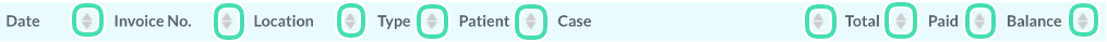 Sort columns