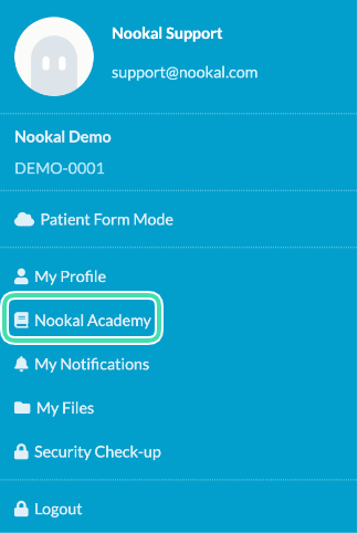Select the Nookal Academy