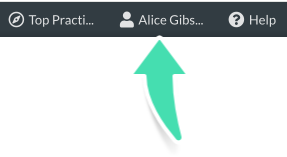Click on the user name