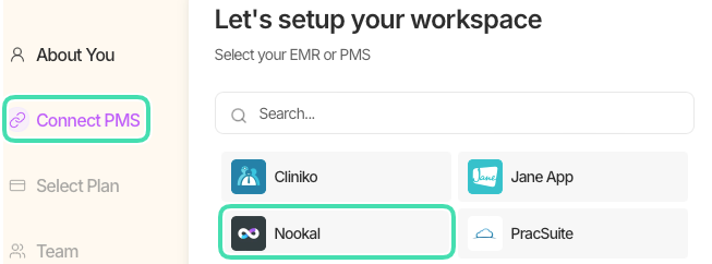Connect Preve to Nookal
