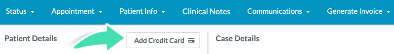 Add Credit Card to an appointment