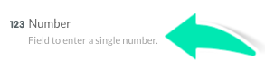 Number field type in clinical template
