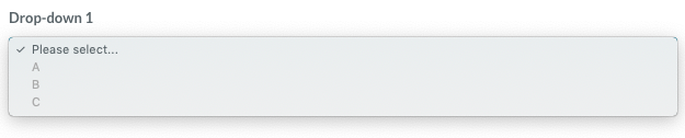 Dropdown field example in clinical notes