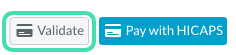 Screenshot of Validate button for TAC claiming