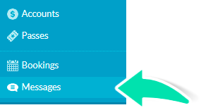 “Client profile Messages section in Nookal”