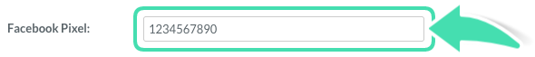 Facebook Pixel ID input field in Nookal settings