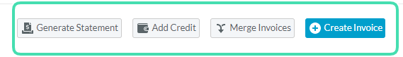 Additional client account options at bottom-right of Nookal Client Accounts screen